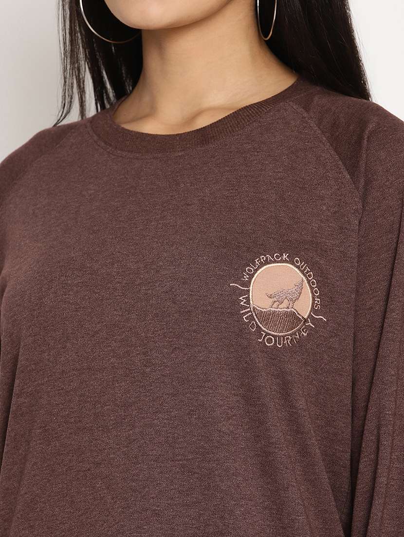 women's plain sweatshirt - 18030115 -  Standard Image - 4