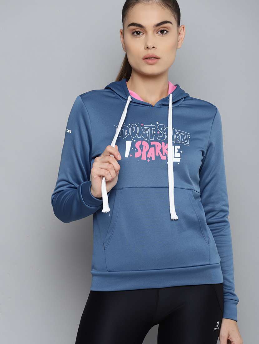 hooded neck printed sweatshirt