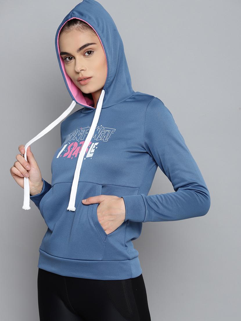 hooded neck printed sweatshirt - 18030141 -  Standard Image - 1