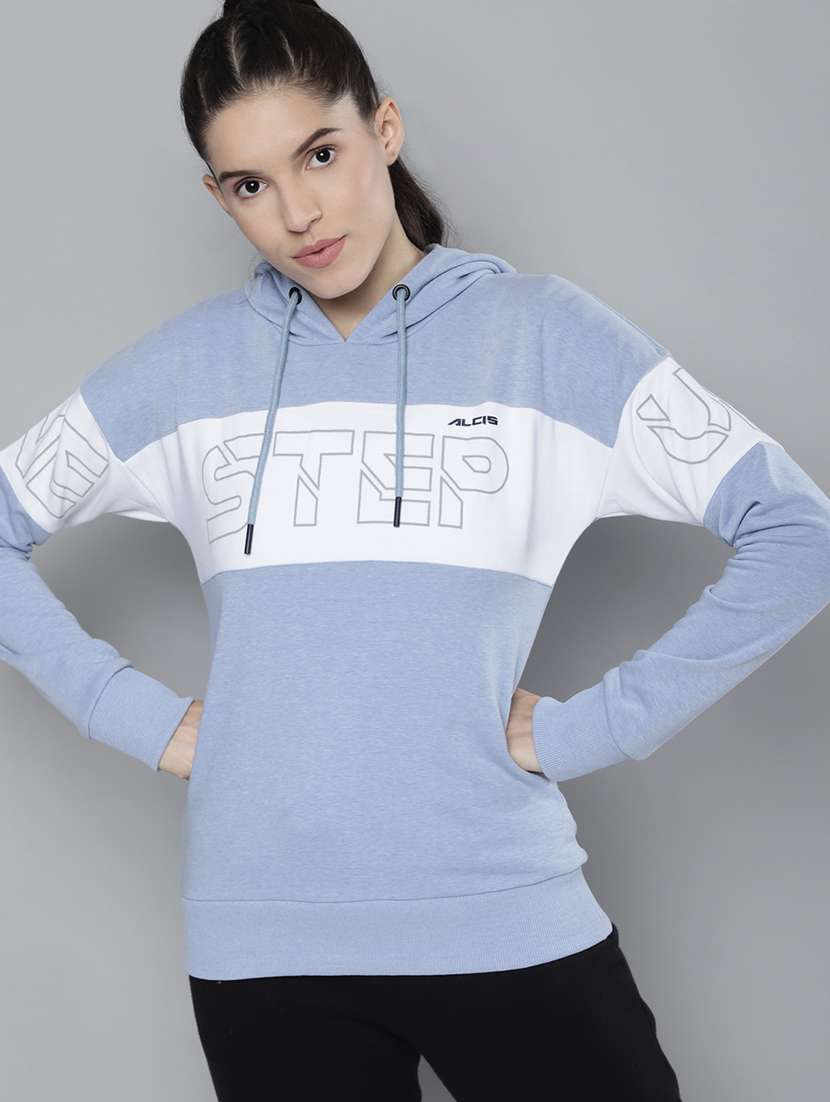 hooded neck printed sweatshirt