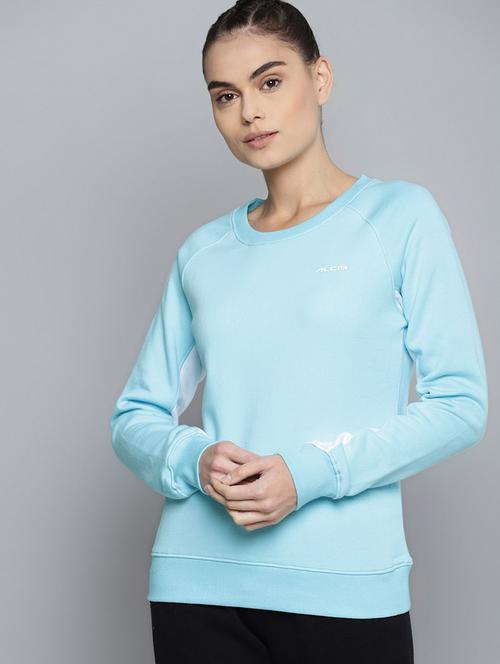 crew neck solid sweatshirt - 18030143 -  Standard Image - 0
