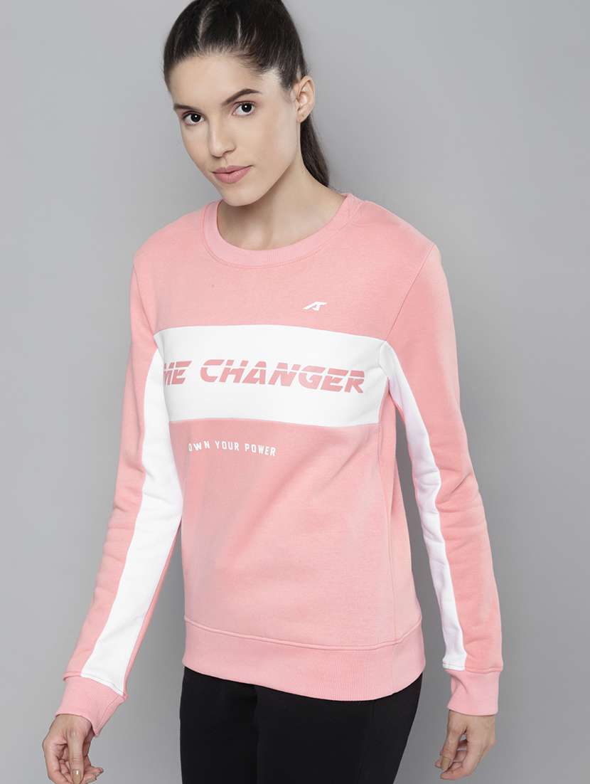 crew neck color block sweatshirt