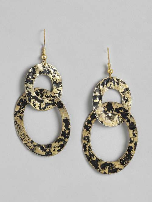 gold metal drop earring - 18030220 -  Standard Image - 0