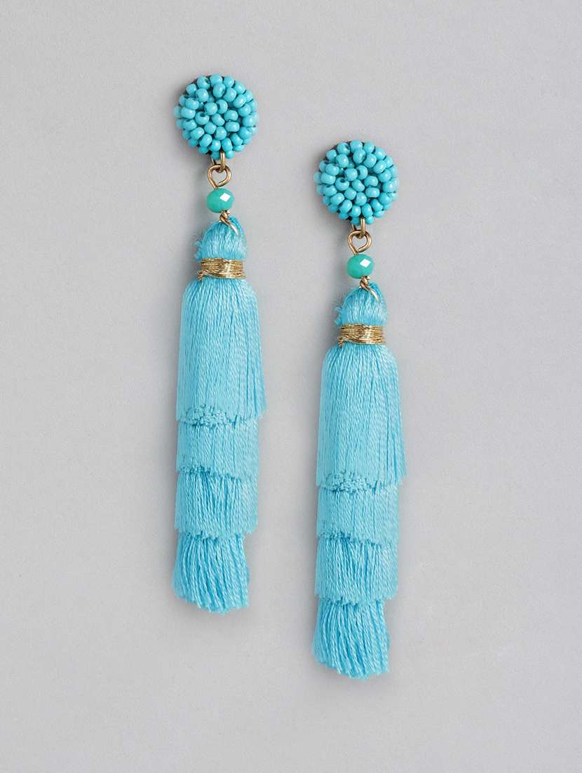 turquoise blue contemporary drop earrings - 18030240 -  Zoom Image - 0