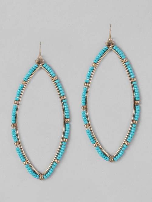 turquoise blue contemporary drop earrings - 18030248 - Standard Image - 0
