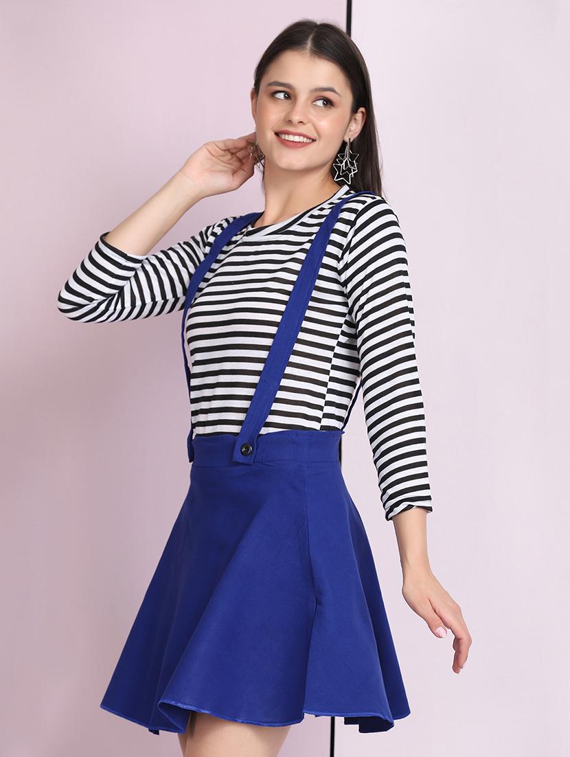 mid rise dungaree skirt - 18030266 - Standard Image - 1