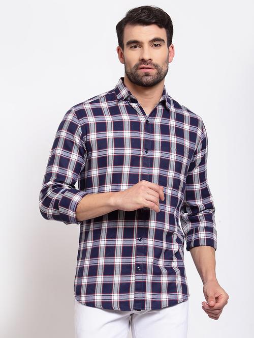 mens checks casual shirt - 18030318 - Standard Image - 0