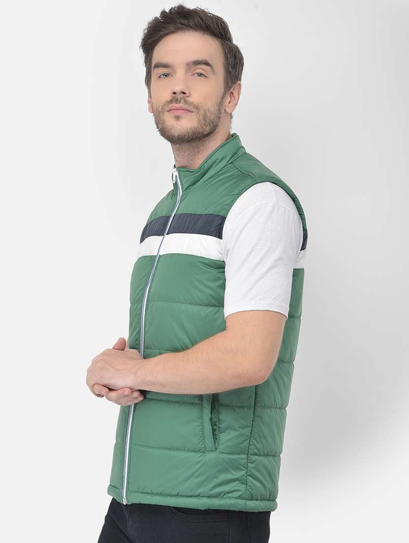 green striped quilted jacket - 18030394 -  Standard Image - 1
