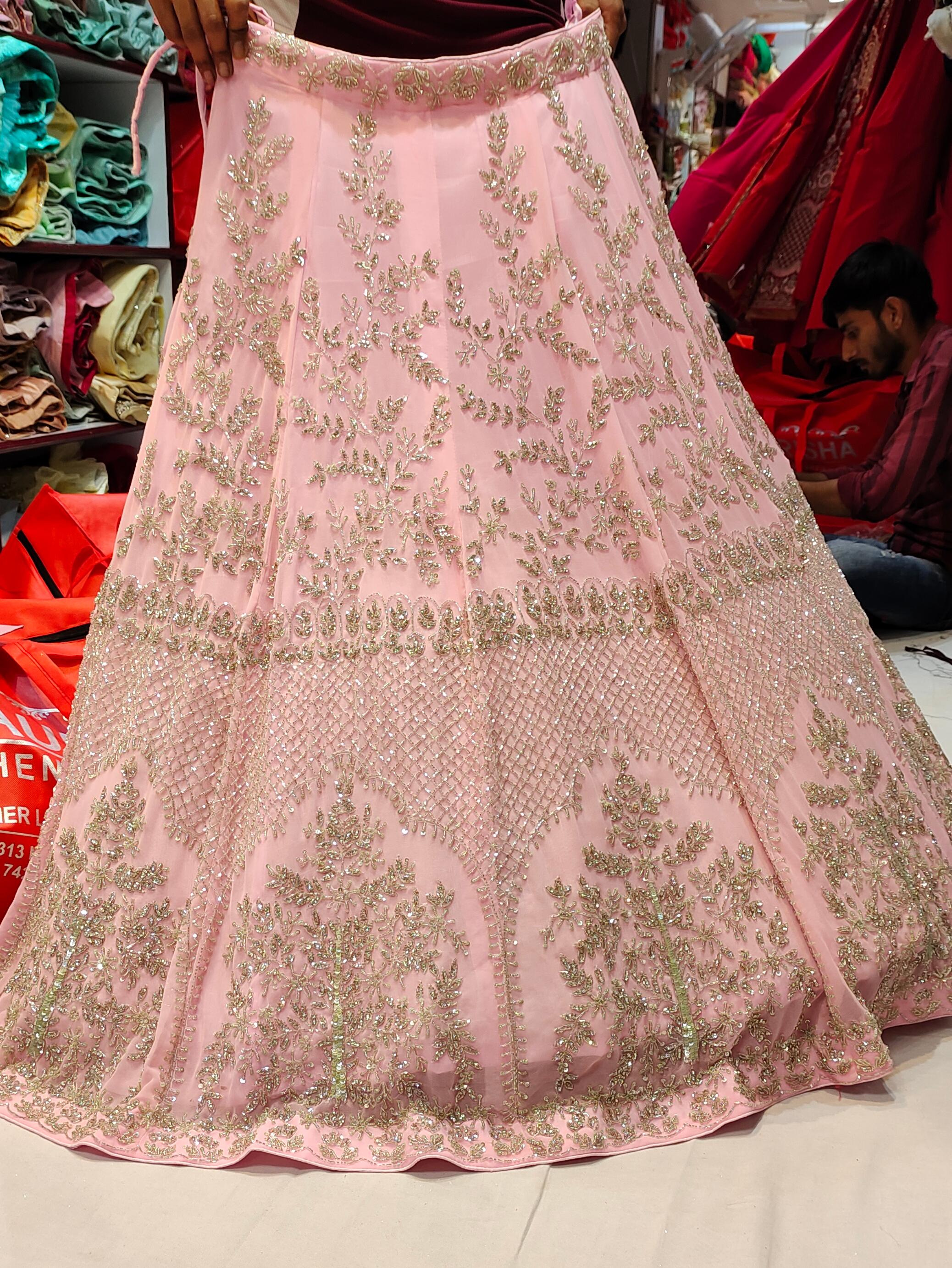 lehenga with blouse designs in crep - 18030455 - Standard Image - 1