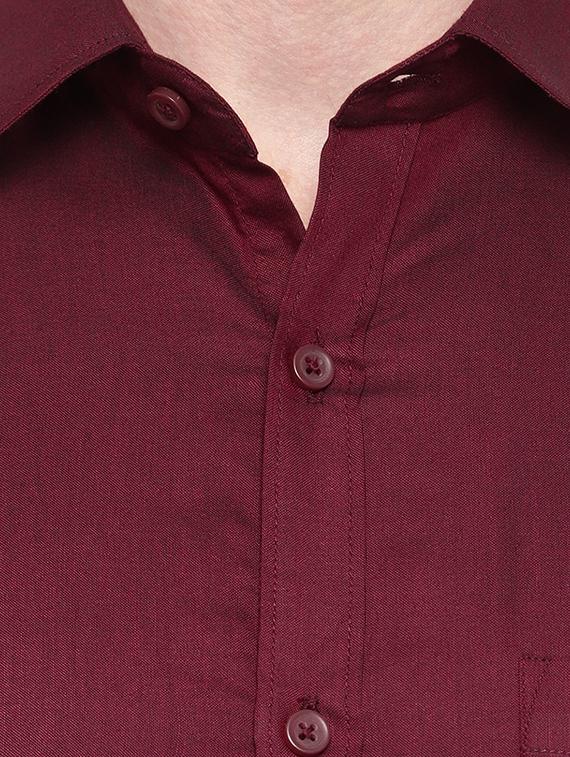 mens solids formal shirt - 18030703 - Standard Image - 4