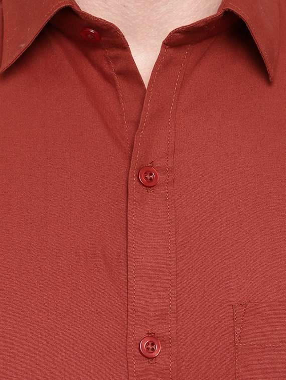 mens solids formal shirt - 18030713 - Standard Image - 4