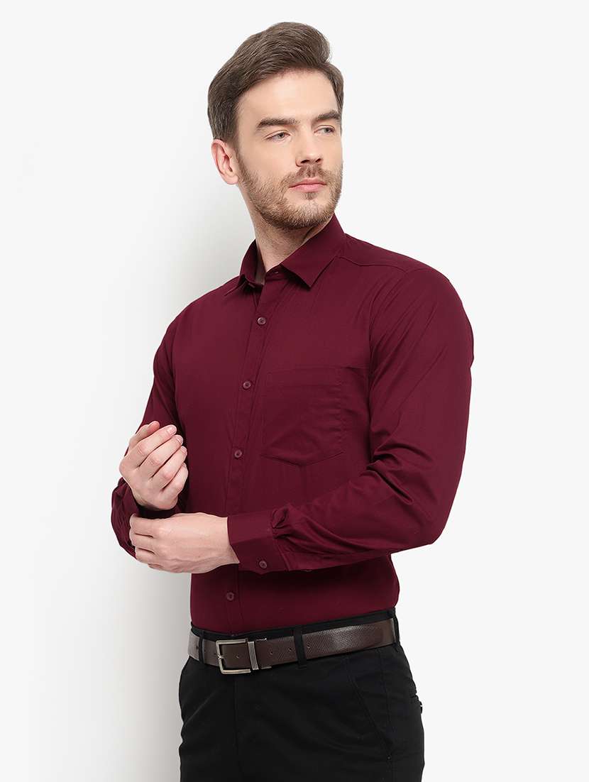 mens solids formal shirt - 18030714 -  Standard Image - 1
