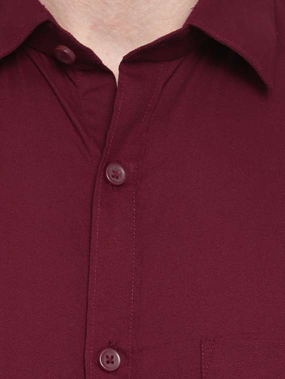 mens solids formal shirt - 18030714 - Standard Image - 4