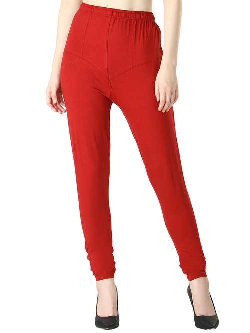 red solid legging - 18030758 -  Standard Image - 0