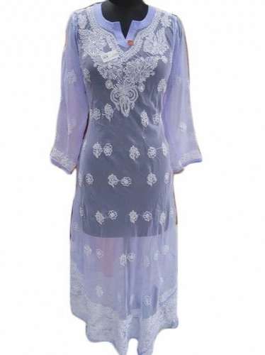 white colour net kurti  - 18030771 -  Standard Image - 1