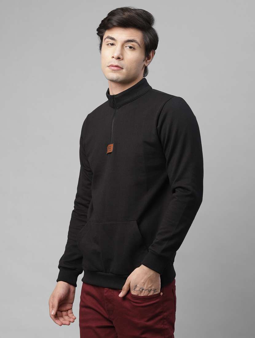 men solid long sleeve regular fit sweatshirt - 18030795 -  Standard Image - 1