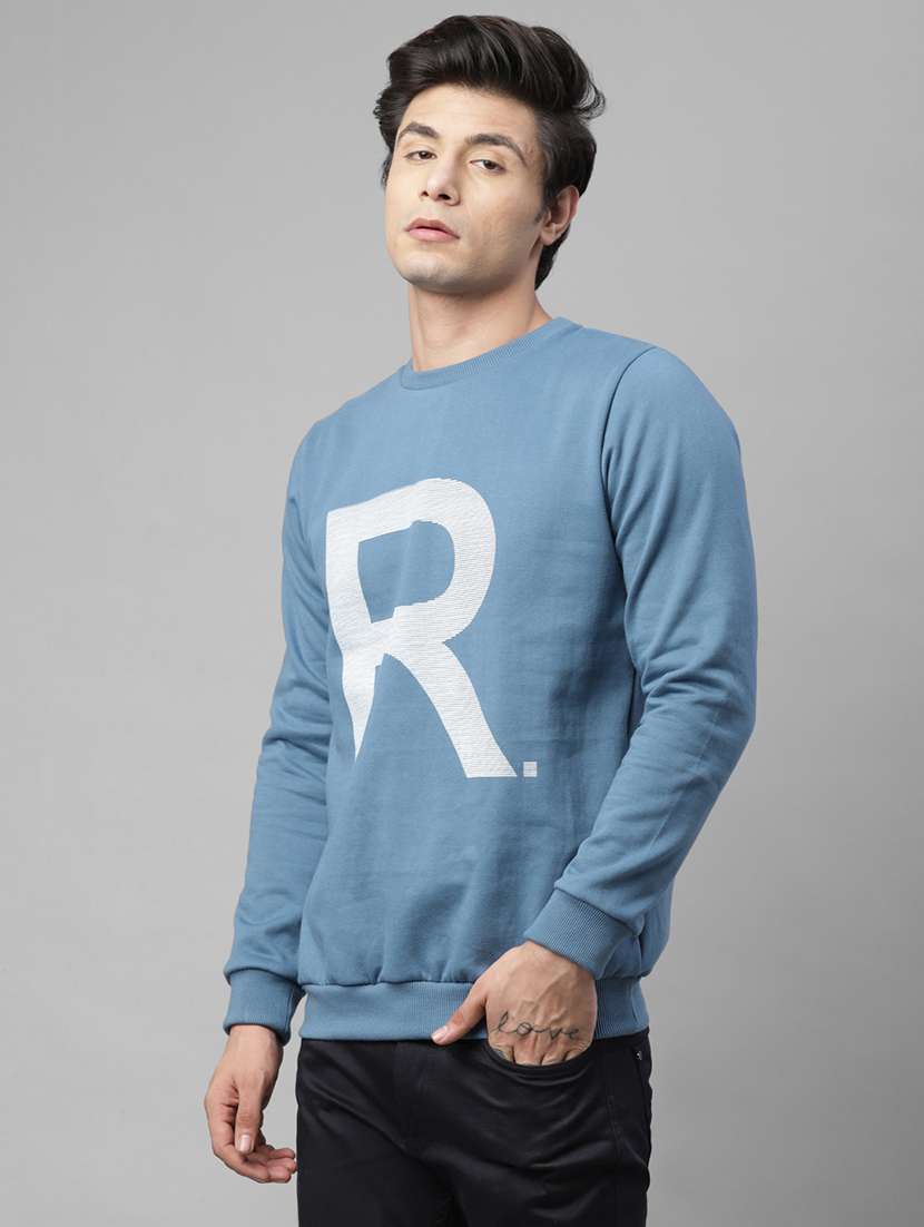 mens front print sweatshirt - 18030801 - Standard Image - 1