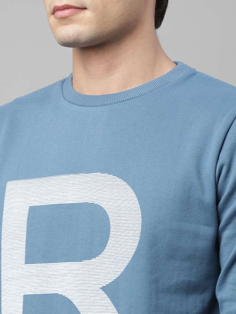 mens front print sweatshirt - 18030801 - Standard Image - 4