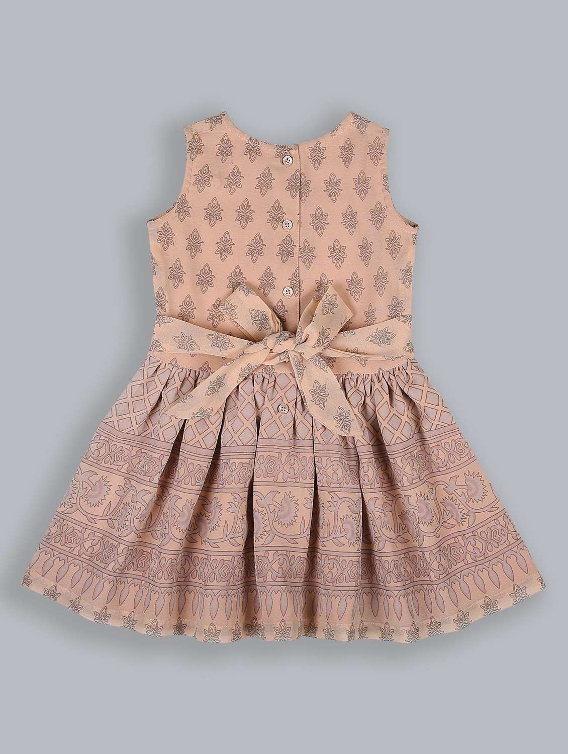 girls round neck sleeveless frock - 18031411 - Standard Image - 1
