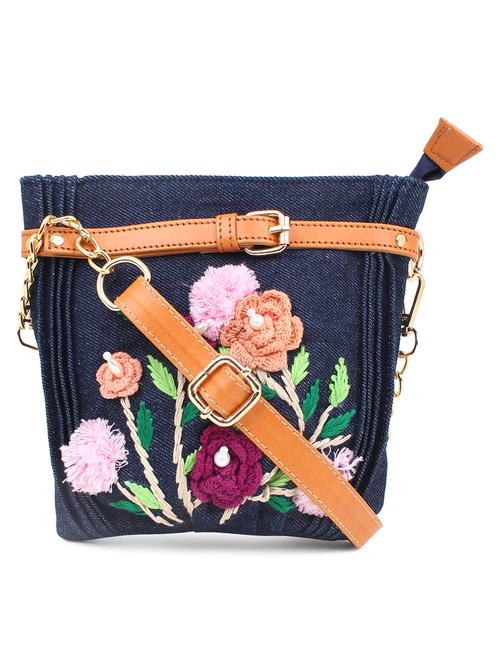 blue canvas sling bag - 18031439 -  Standard Image - 0