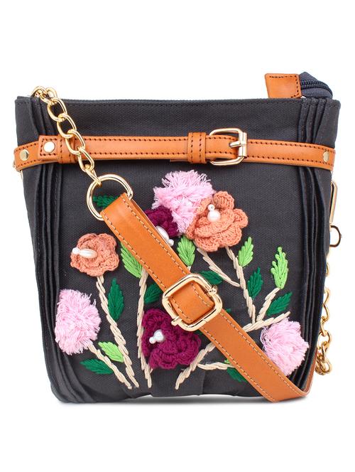 grey canvas sling bag - 18031440 - Standard Image - 0