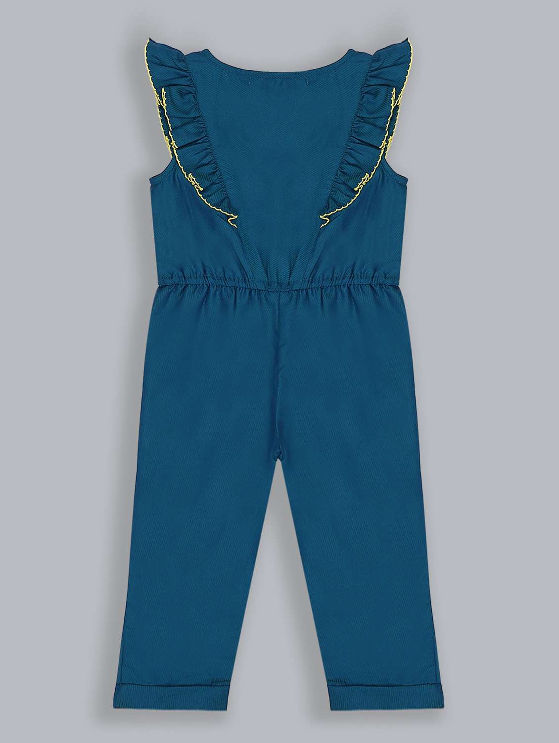 green embroidered detail jumpsuit  - 18031596 -  Standard Image - 1