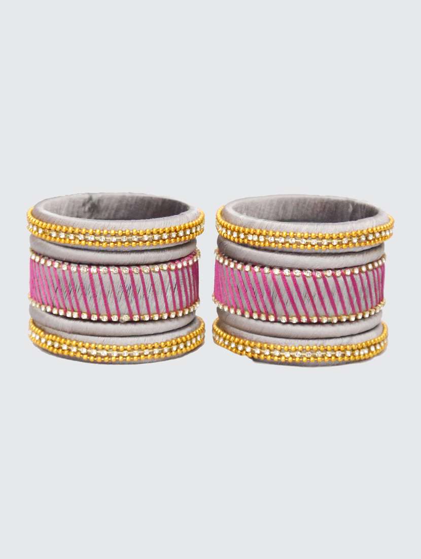 handmade silk thread grey set of 10 - 18031713 -  Standard Image - 1