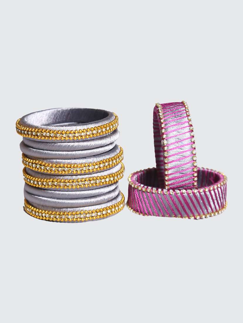 handmade silk thread grey set of 10 - 18031713 -  Standard Image - 4