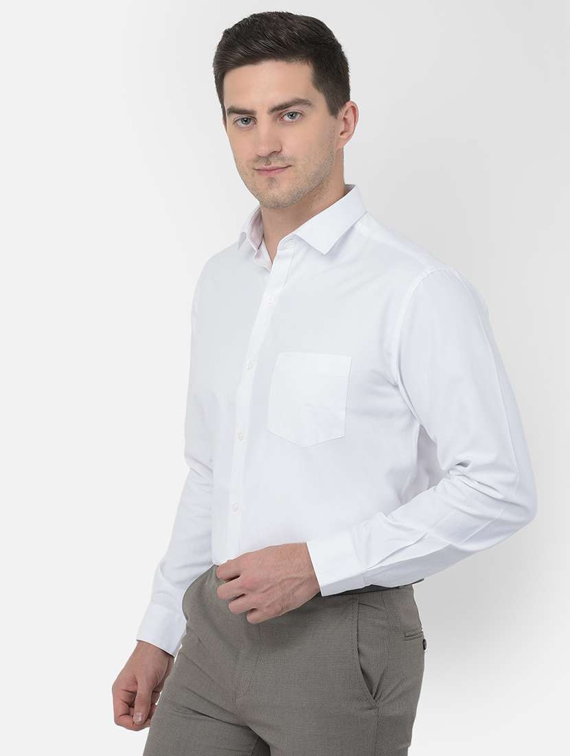 white solid formal shirt - 18032019 -  Standard Image - 1