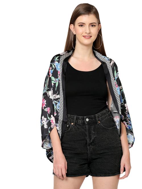 women floral printed kimono sleeves shrug - 18032164 -  Standard Image - 0