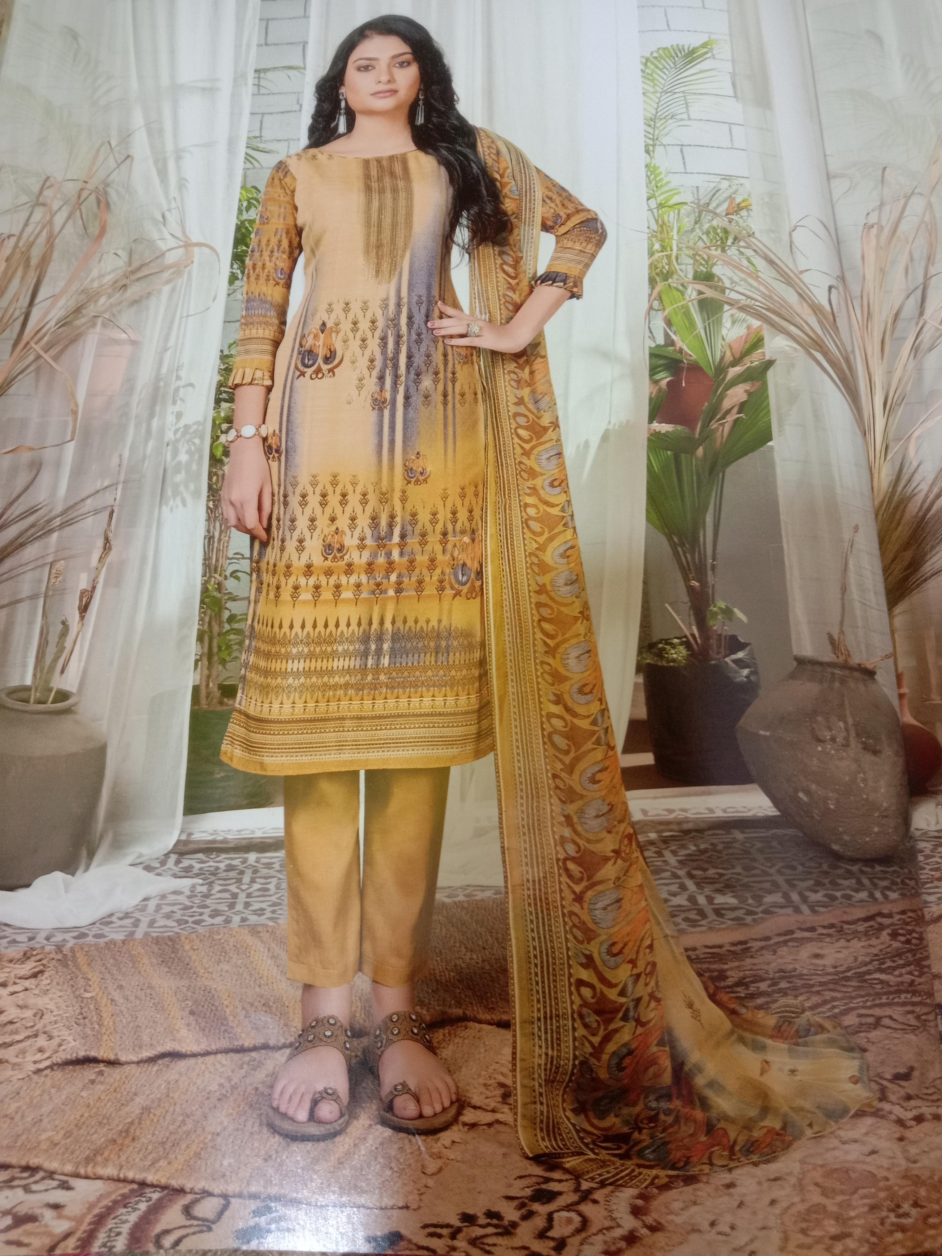 suite dupatta shalwar in cotton  - 18032362 -  Standard Image - 1