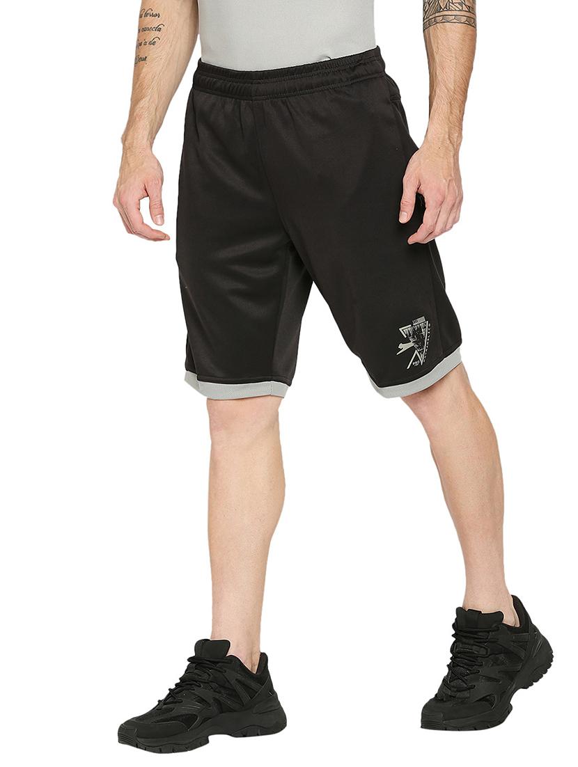 grey solid shorts - 18032476 - Standard Image - 1