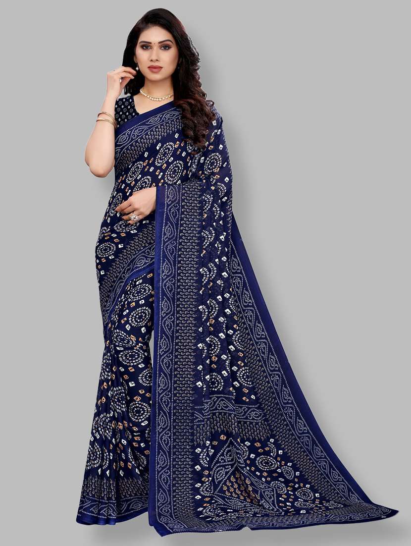 bandhani printed saree  with blouse