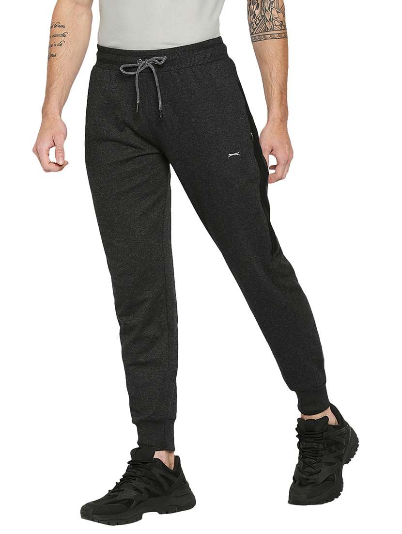 grey solid jogger - 18032717 - Standard Image - 1