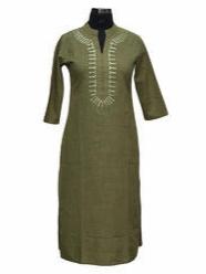 green colour cotton kurti - 18032805 - Standard Image - 1