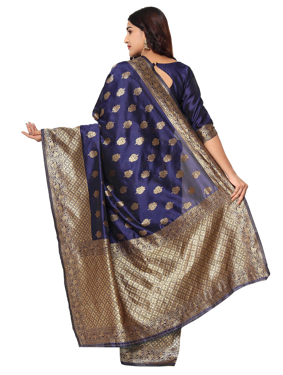 jacquard work banarasi saree with blouse - 18032916 - Standard Image - 1