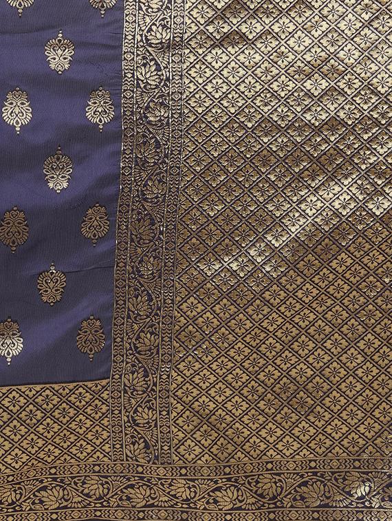 jacquard work banarasi saree with blouse - 18032916 - Standard Image - 4