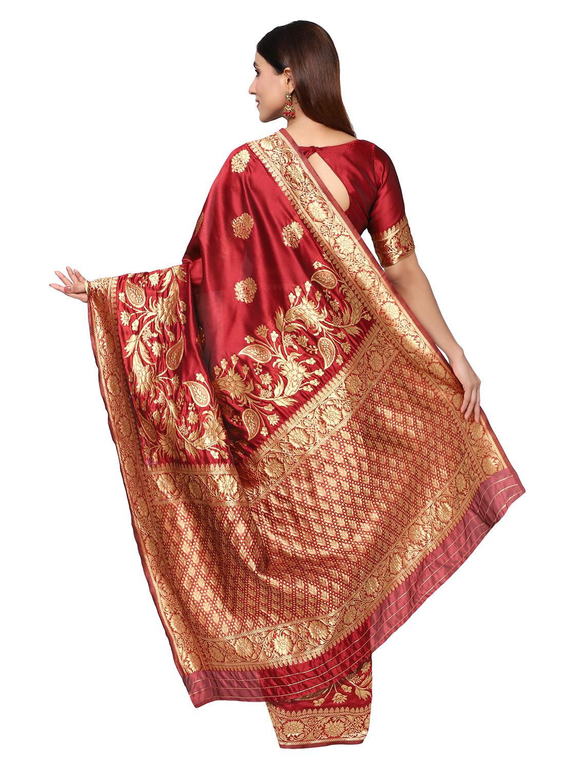 jacquard work banarasi saree with blouse - 18032917 -  Standard Image - 1