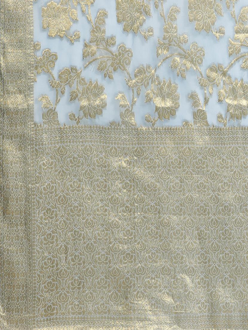 zari work woven saree with blouse - 18032974 - Standard Image - 4