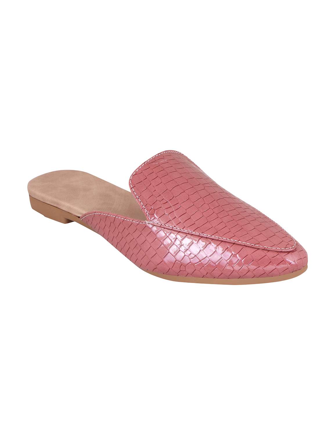 pink slip on sandal