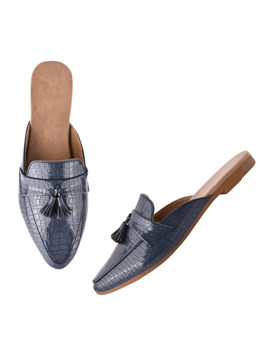 blue synthetic slip on ballerina - 18033172 - Standard Image - 1