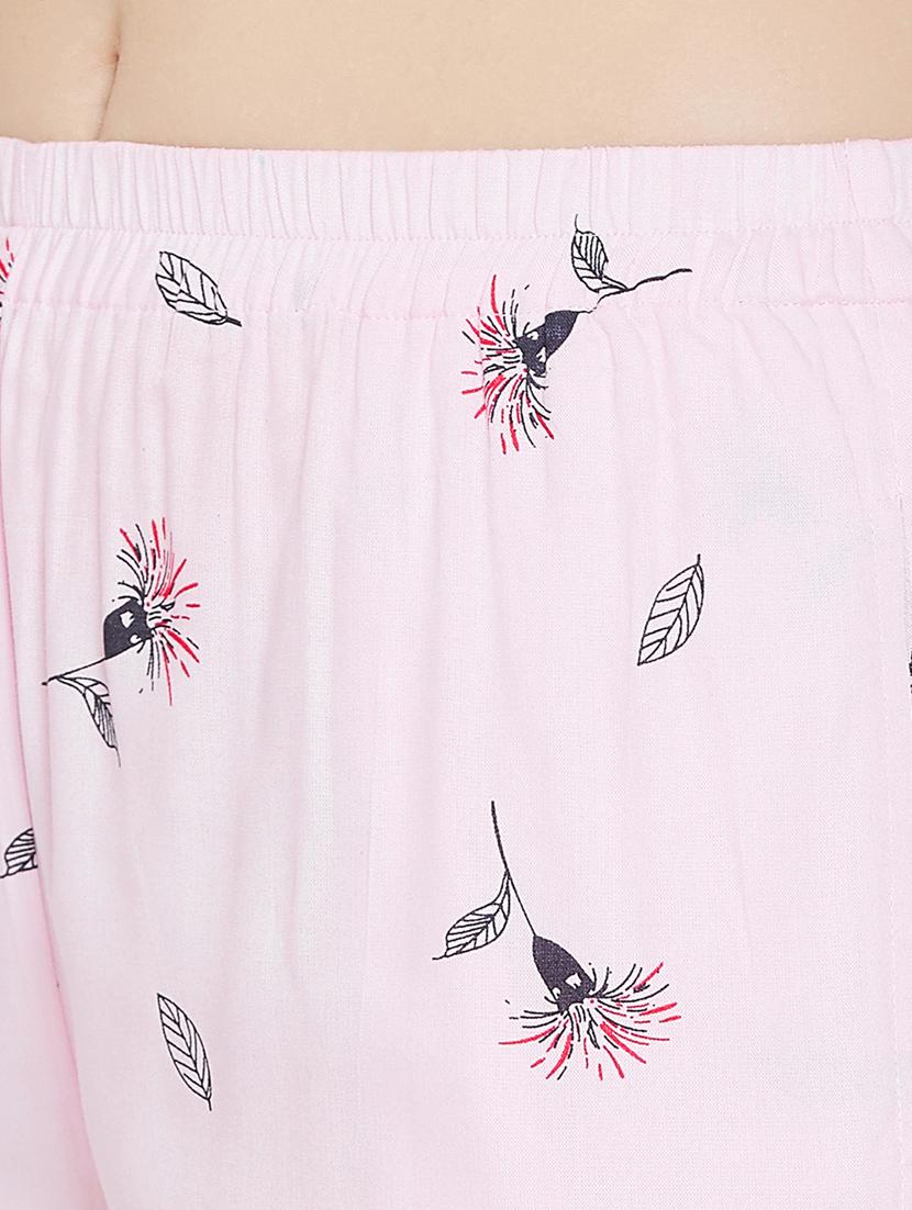 cami neck printed nightwear shorts set - 18035761 - Standard Image - 4