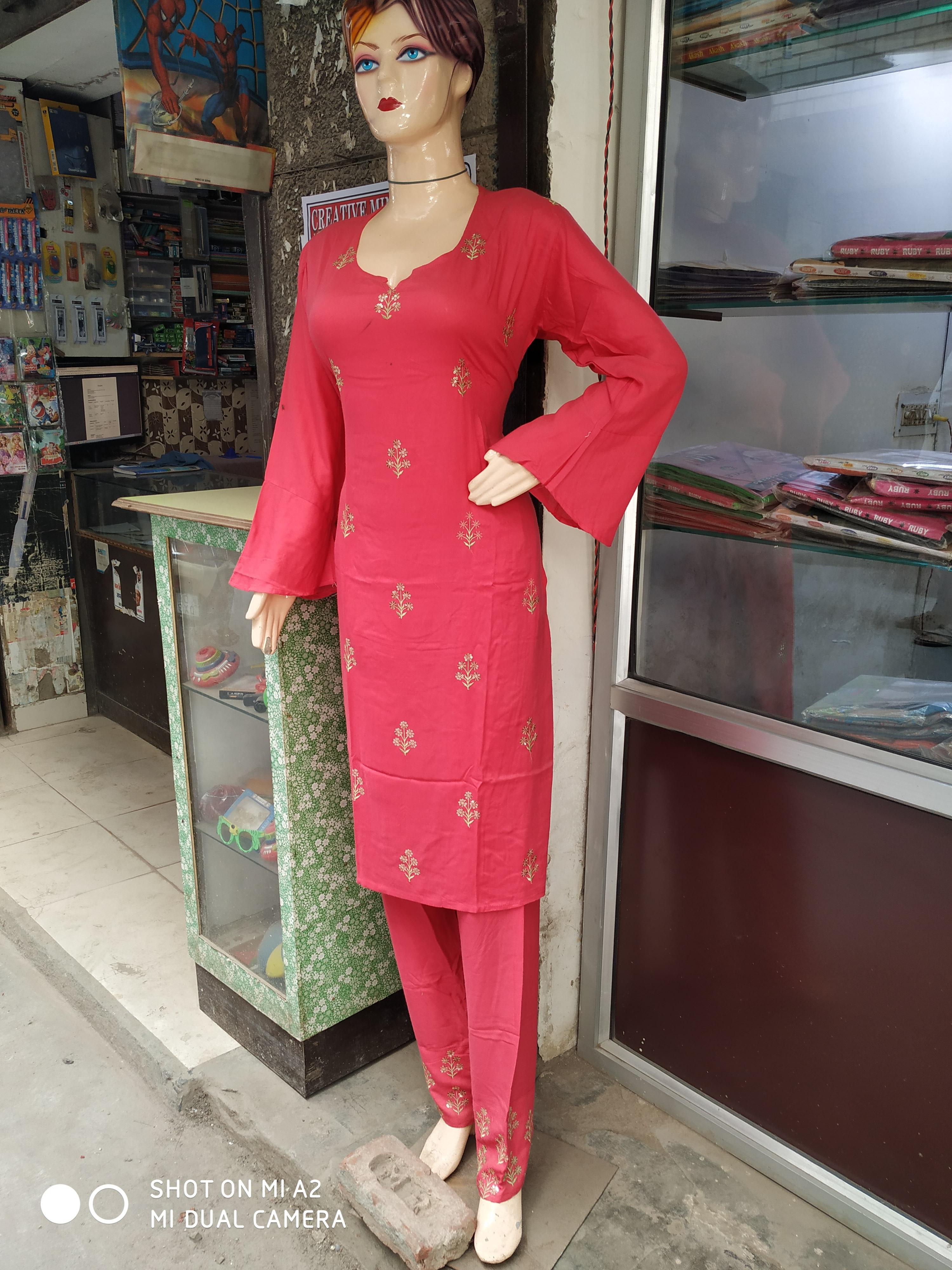 kurti set with hand work two  - 18037523 -  Standard Image - 1