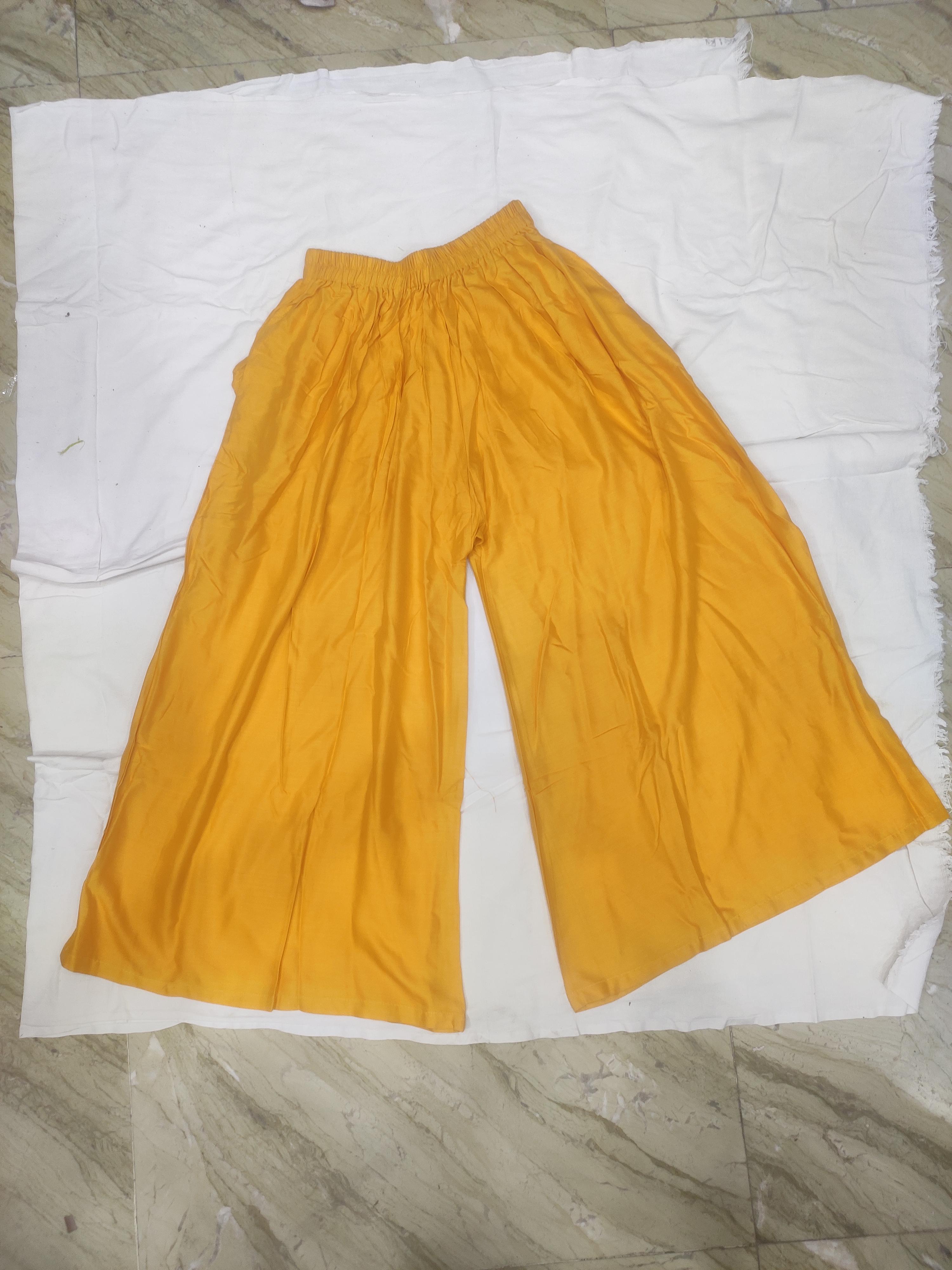 yellow shaara plus plazo - 18038121 - Standard Image - 1