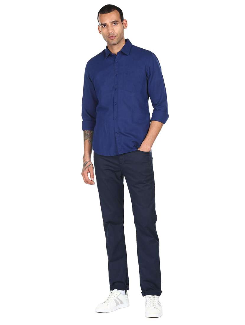 mens solid casual shirt - 18038455 -  Standard Image - 4