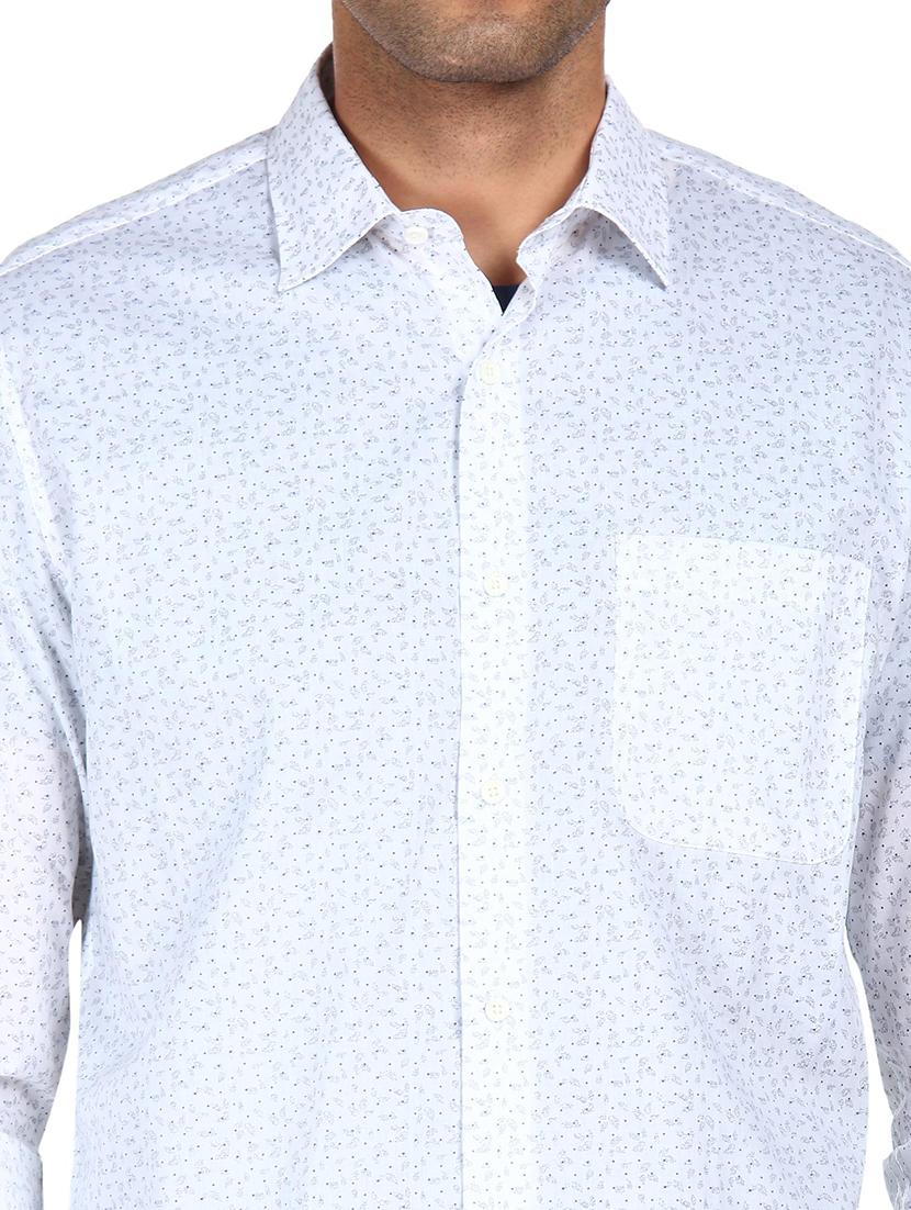 mens micro print casual shirt - 18038486 - Standard Image - 4
