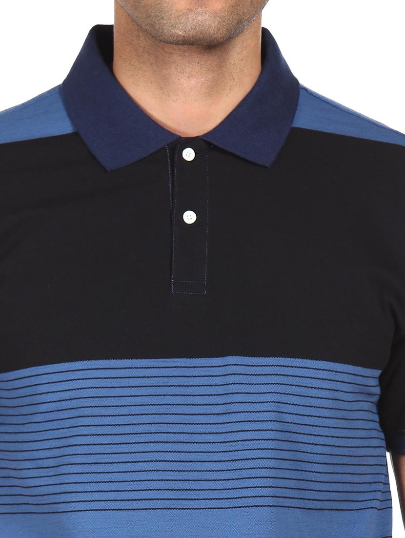 blue striped polo t-shirt - 18038547 - Standard Image - 4