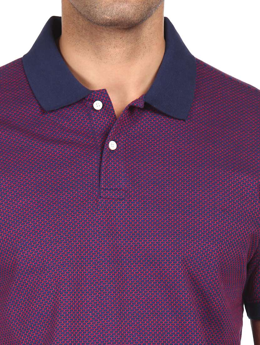 blue printed polo t-shirt - 18038550 -  Standard Image - 4