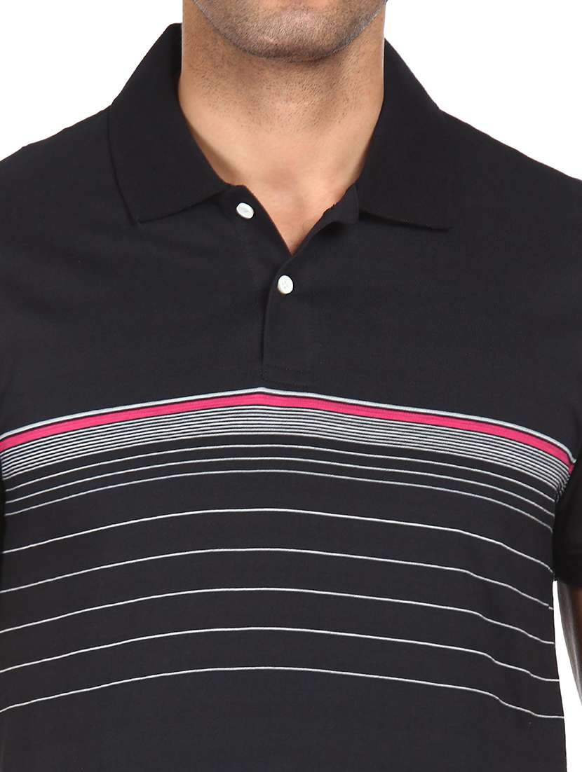 black striped polo t-shirt - 18038572 -  Standard Image - 4