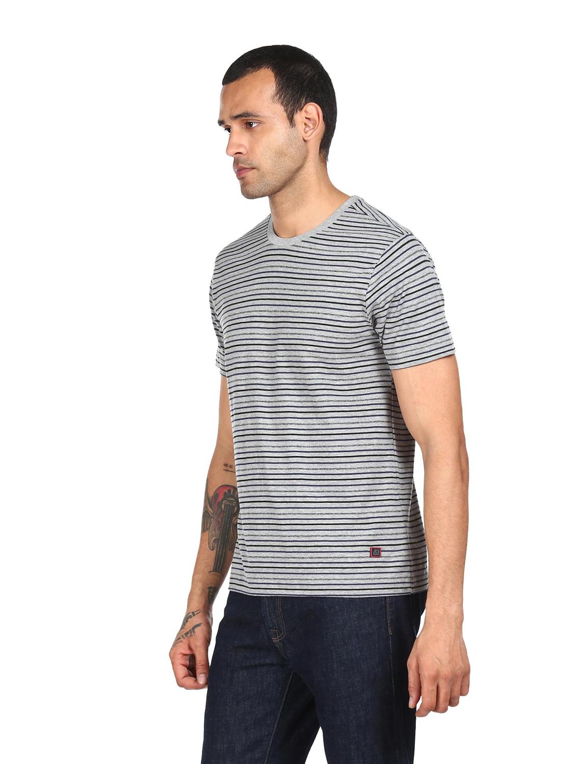grey striped t-shirt - 18038579 - Standard Image - 1